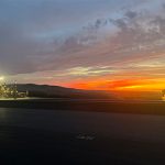 Paving at sunset on the new US-95