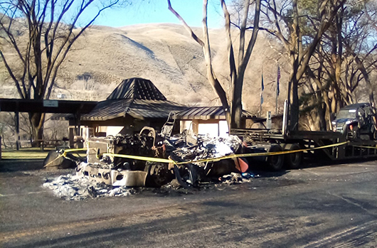 US-95 Sheep Creek Rest Area closed due to debris