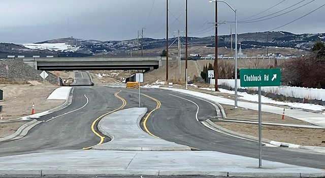 Photograph of the new Chubbuck Road underpass.