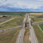 Aerial photo of south Blackfoot interchange