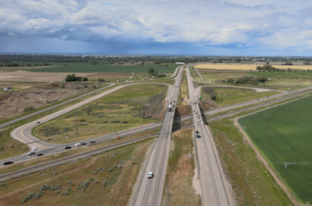 Aerial photo of south Blackfoot interchange