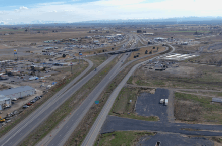 I 84 aerial view of the South Jerome Interchange