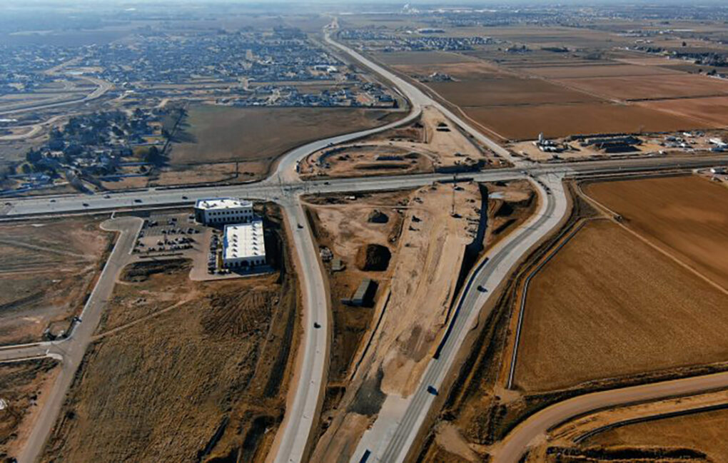 Drone shot of SH-16 in Meridian