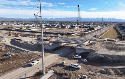 Girders being set for SH-16