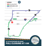 Map showing the Burley detour.