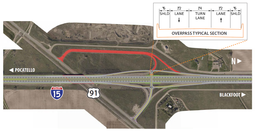 Roll plot of the recommended design for Exit 89.