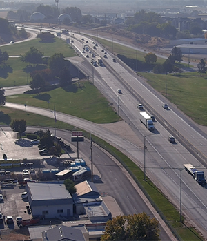 Aerial shot of the 10th Interchange