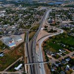 Drone shot of I-84