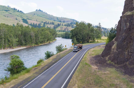 A view of SH-13 from above. This is where the Kooskia Curve Improvement Project will be.