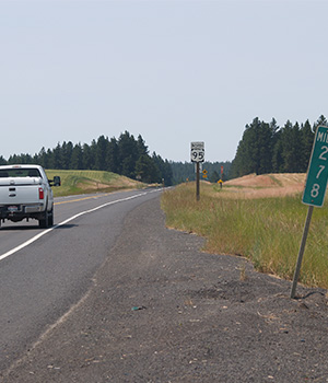 Mile post 278 near Winchester passing lane project.