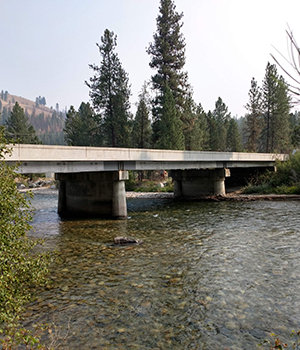 Bridge crosses the river