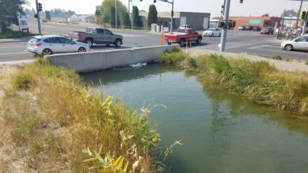 SH 27 Car driving over G Canal in Burley