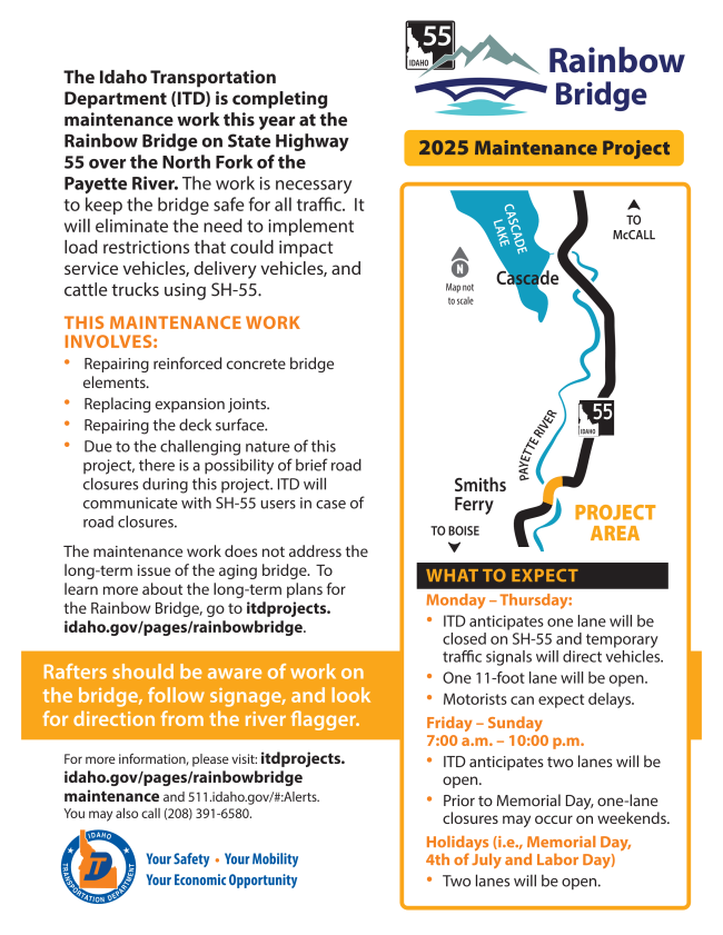 Map of project area with text
