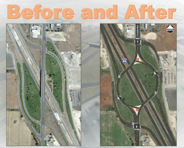 South Jerome Interchange I 84 before and after