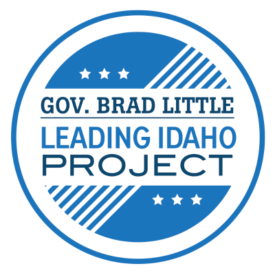 Governor Brad Little's Leading Idaho initiative logo.
