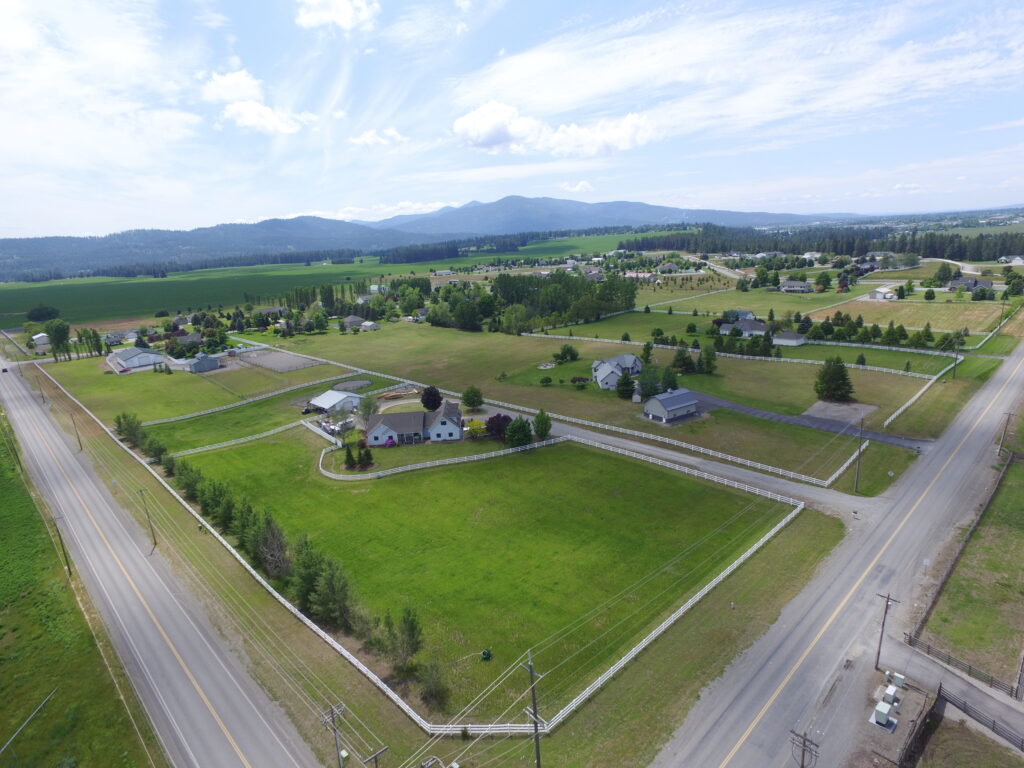 Aerial view of the Rathdrum Prairie near Huetter Road.