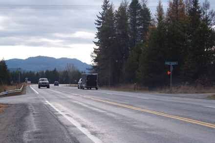 Traffic on US-95 near Kootenai Trail Road.