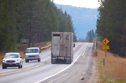 Traffic on US-95 near Mountain Meadows Road.