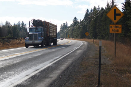 Traffic on US-95 near West Elmira Road.