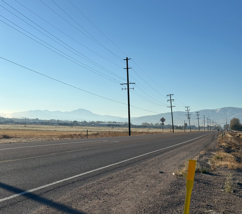 Image of US-91 north of Chubbuck looking south.