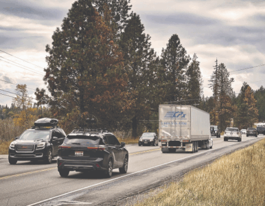 Heavy traffic on US-95 near Sagle