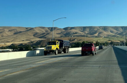 Picture of the deck on the US-12 Clearwater Memorial Bridge on a sunny morning.