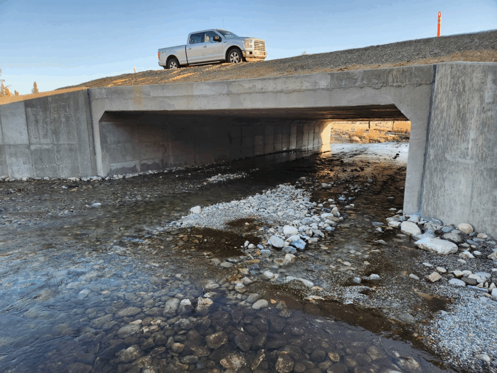 Replacement bridge allows fish passage & eliminates flooding concerns.