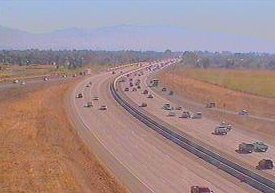 Hazy skies above I-84 in the Treasure Valley