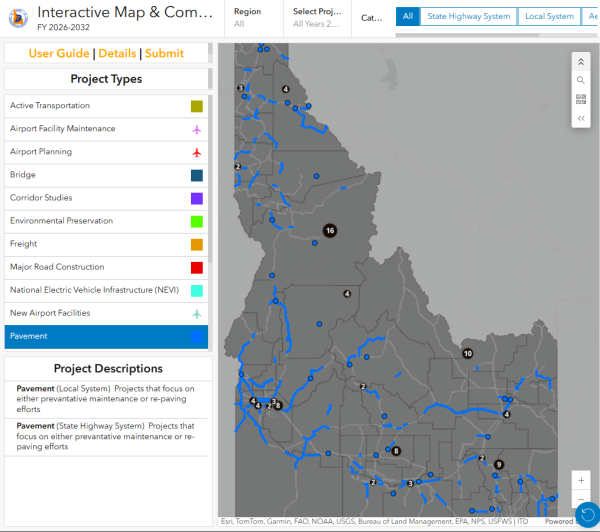 Click for Map-Based Tool for ITIP Map and Comment Portal