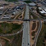 Aerial photo of I-84 Karcher interchange near Nampa, Idaho.