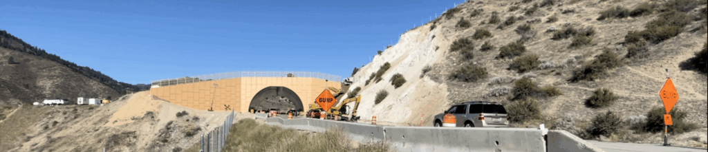 Panorama of the Cervidae Peak Wildlife Overpass