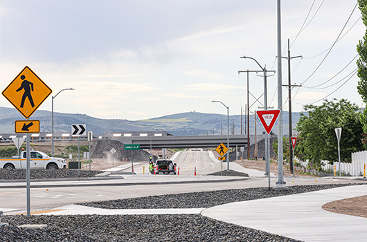 Chubbuck road underpass as viewed from the west.