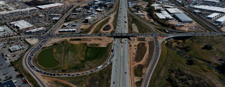 Aerial view of the Karcher interchange on I-84