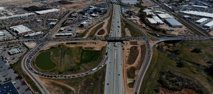 Aerial view of the Karcher interchange on I-84