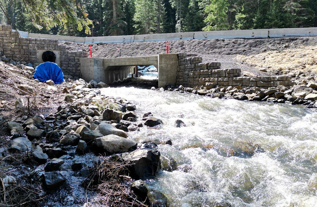 Work continues on SH-55 Little Goose Creek Bridge