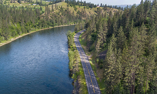 View of US-12 taken from the air.