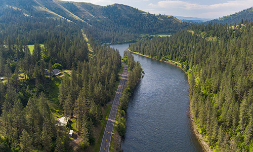 Another view of US-12 taken from the air.