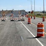Road construction with closures and traffic shift on US-20 South St. Anthony interchange.