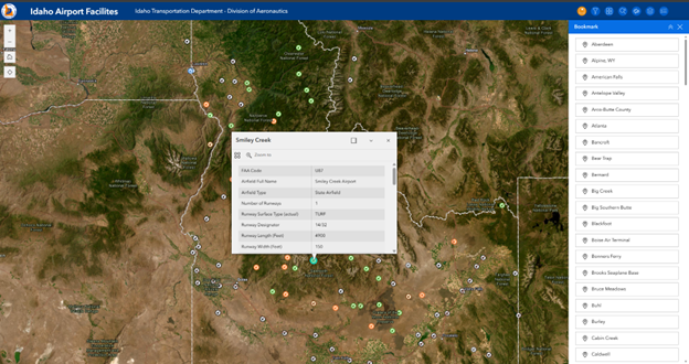 A screenshot of the airport facility directory website.