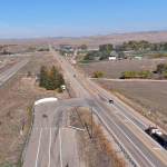 SH-16 , a multil lane highway runs through rural Idaho, a high desert environment