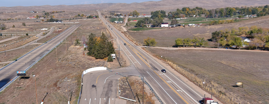 SH-16 , a multil lane highway runs through rural Idaho, a high desert environment