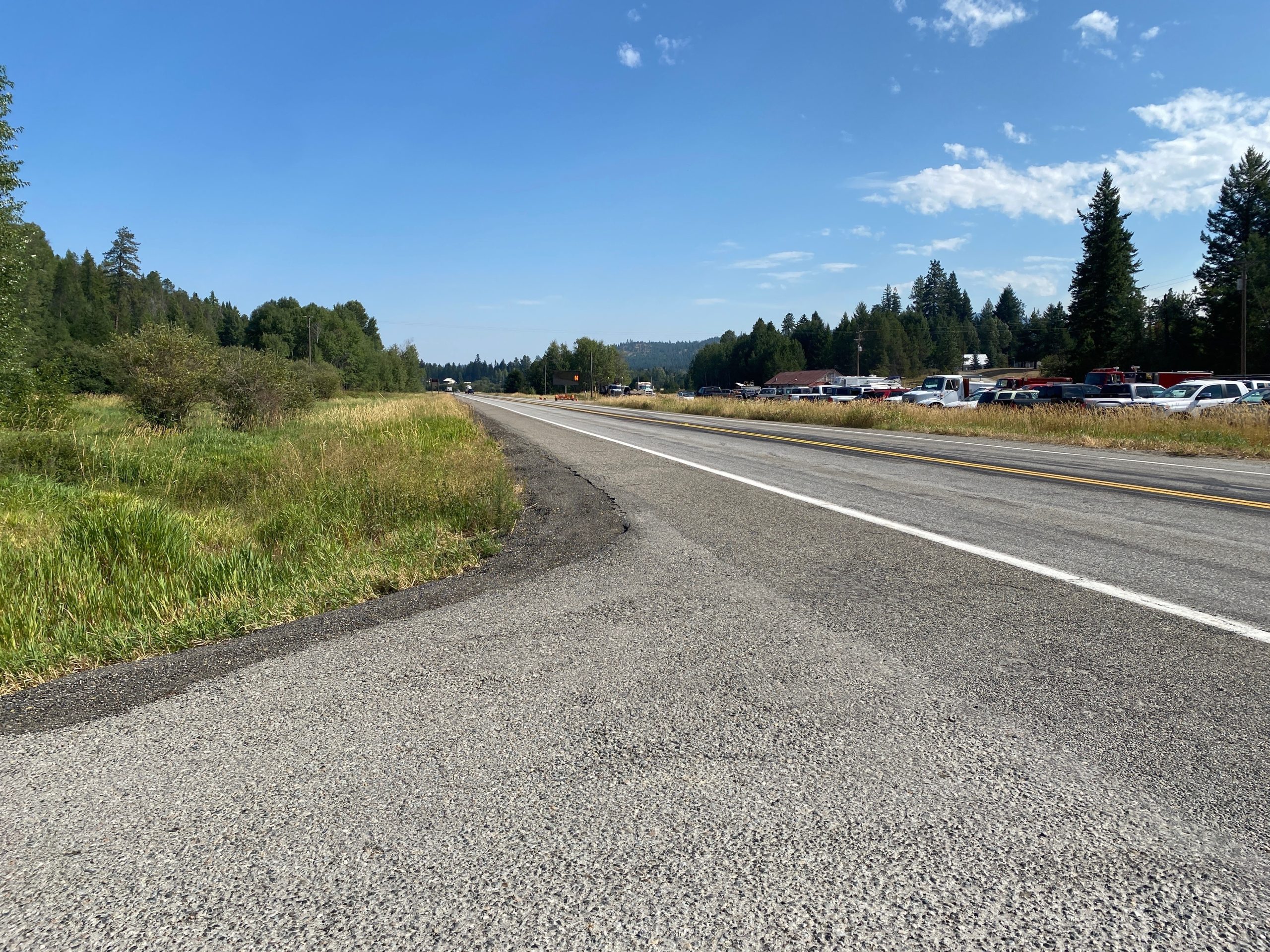 Temporary speed limit reduction on US-95 for Sunset Fire response