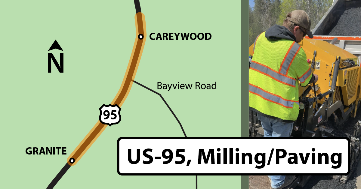 Nighttime paving work to begin on US-95 north of Athol next week