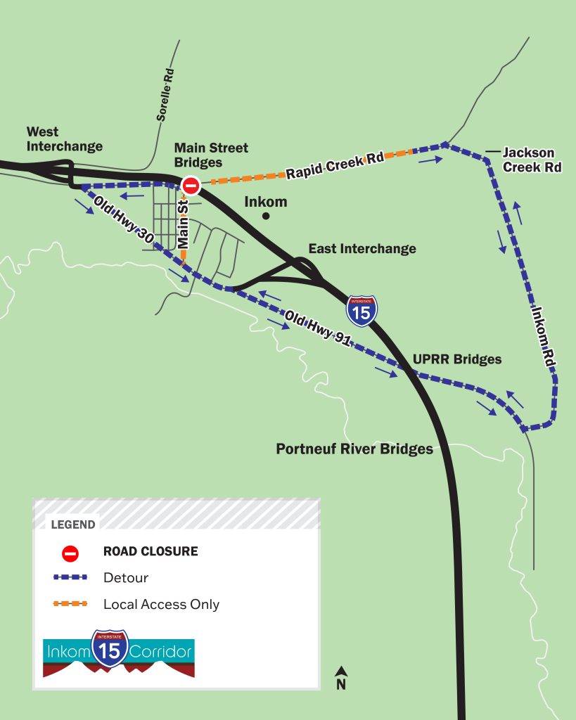 Map of project area in Inkom.