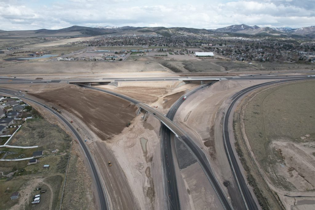 System interchange aerial view.
