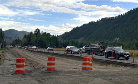 State Highway 75 traffic shift near Ketchum