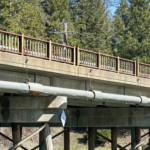 Side view of the existing Priest River Bridge on US-2.