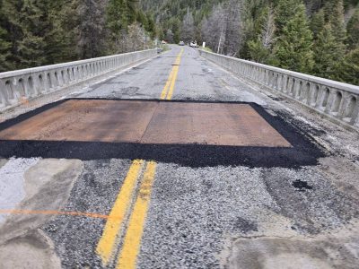 SH 21 Yankee Fork Bridge weight restrictions due to damage near Stanley