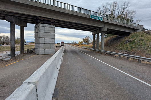 I-15 traffic shift at Riverton Road