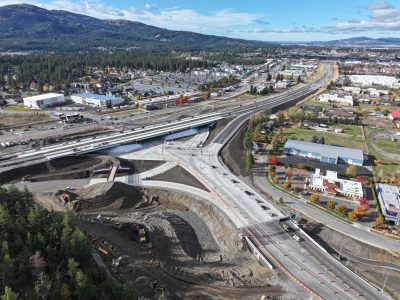 Aerial photo of the I-90/SH-41 Interchange